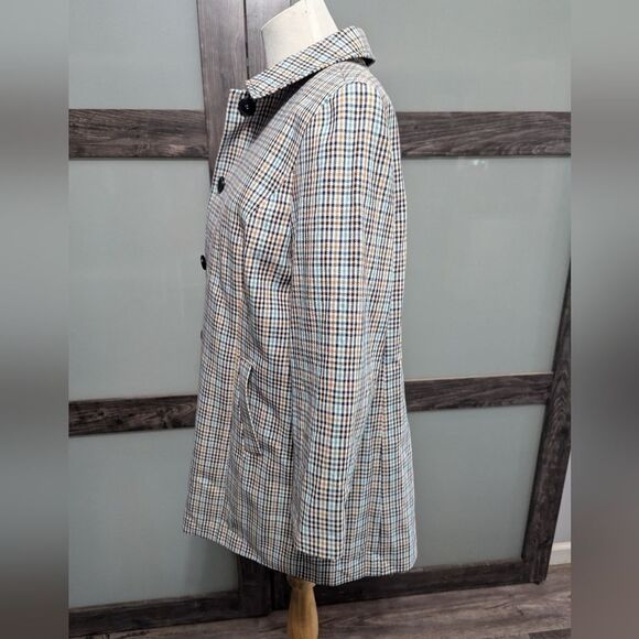 Talbot's checkered Mac peacoat 16 PETITE - Picture 4 of 7